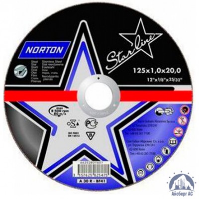Диск отрезной по металлу 125х1,6x22,23 мм NORTON STARLINE купить в Филиал в Астане ПКФ "Айсберг АС"