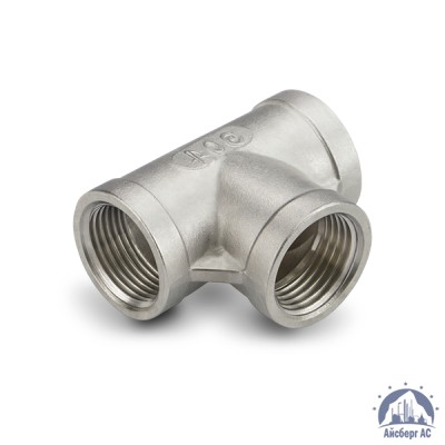 Тройник нержавеющий ВР-ВР-ВР DN 65 2 1/2" 76,1 мм AISI 304 купить в Астане